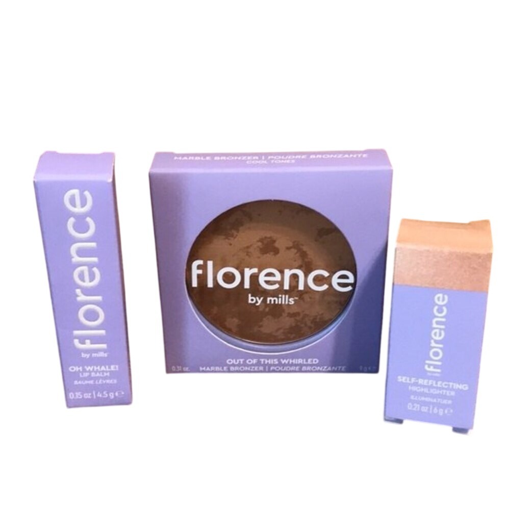 Florence beauty bundle bronzer , highlighter and lip balm makeup ladies
